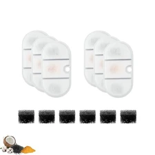 Nispira Water Filter Set for PLWF002 Cat Water Fountain Petlibro 71oz, 6 Pk