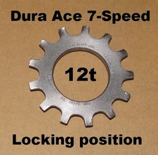 Shimano Dura Ace 12t Threaded Freewheel Cog 7-Speed Smallest Locking Position