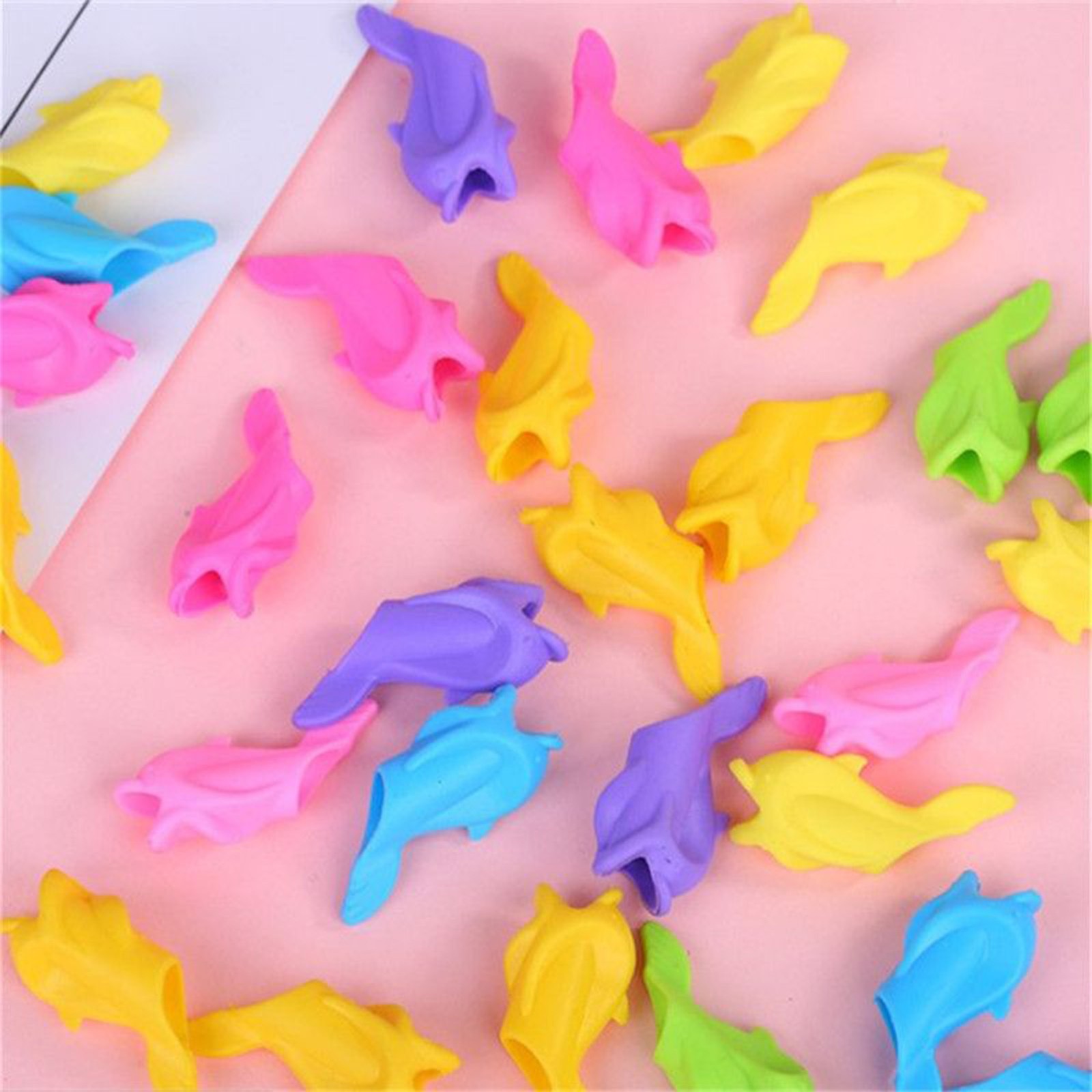 Pencil Grippers Silicone Dolphin Writing Aid Tools Soft Pencil Grips Valuable