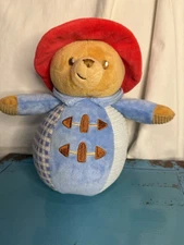 Yottoy Baby Paddington Bear Stuffed Plush Roly Poly Chime ball Toy 9"  Velour