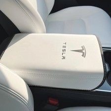 Car Armrest Cover for Tesla Model 3 Y Leather Center Console Armrest Box Cover A
