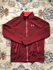 Under Armour Jacket Mens Medium ColdGear Fitted Full Zip Athletic Training Run