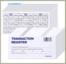 48 PCS Check Registers for Personal Checkbook, Easy to Read Checkbook Register