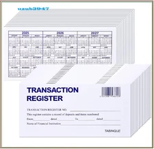 48 PCS Check Registers for Personal Checkbook, Easy to Read Checkbook Register