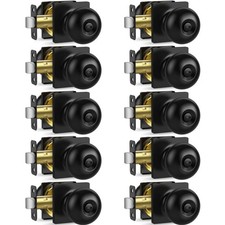 Plustool 10 Pack Privacy Door Knobs Interior, Matte Black Keyless Door Locks ...
