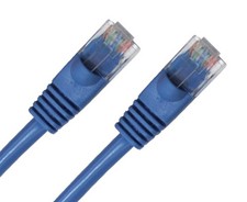 CAT5E Ethernet Patch Cable, Snagless Molded Boot, RJ45 - RJ45, 5ft - Blue