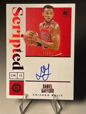 Daniel Gafford Panini 2019-20 Scripted Rookie Auto (Hard Signed) Red /25 #148