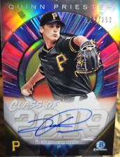 2019 Bowman Draft Chrome Class of 2019- Quinn Priester #C19A-QP (NM) AUTO SN/250