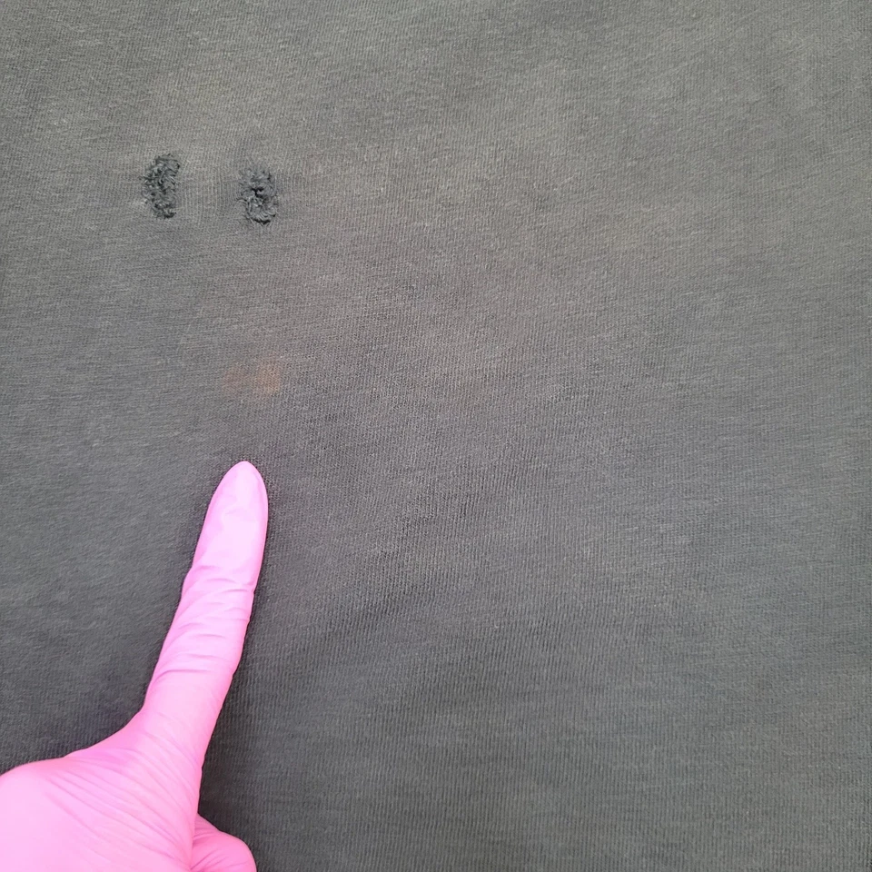 Camisa alada Fiery Skull Skeleton XL 24x29 negra descolorida Foto 4 de 4