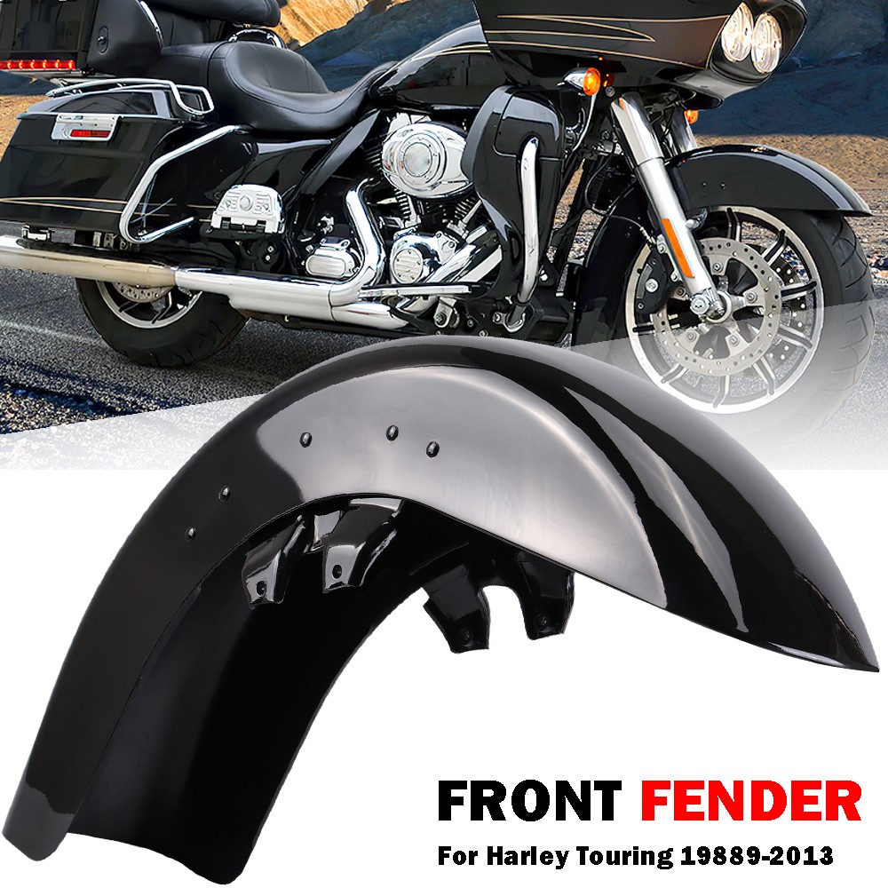 Vivid Black Front Fender Fit For Harley Touring Electra Glide Road King 1989-13