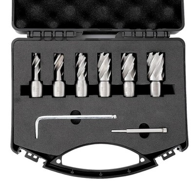 6/13Pcs Annular Cutter Set for Mag Drill, 1/2'' To 1-1/16'', M2AL HSS with Case