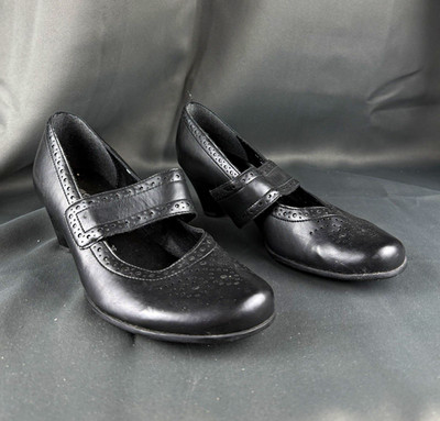 gaby by Gabor Damen Pumps Leder schwarz Riemchen Blockabsatz EU 36,5