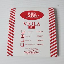 Red Label Mini 12" Scale Viola 4 String Set Super Sensitive SS4103