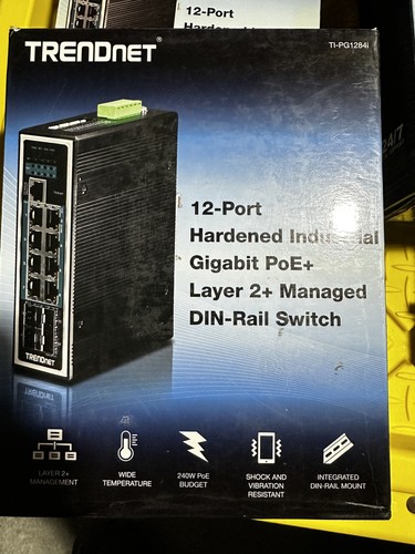 Trendnet 12-port Hardened Industrial Poe+ Layer 2+ Managed Din-rail TI-PG1284i - Picture 4 of 7