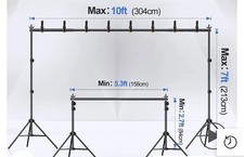 EMART Backdrop Stand 10 x 8.5' Green Photo Studio Adjustable Background Stand