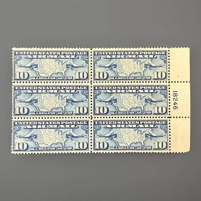 US Stamp #C7 - Plate Block of 6 - Very Fine / MInt Never Hinged