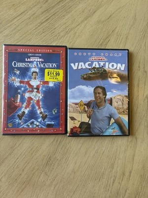 2 NEW National Lampoon's Vacation & Christmas Vacation DVD Lot Of 2  Sealed