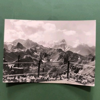 GRAND ST BERNARD - MT 2467 THE CHAIN OF MONTE BIANCO - BLACK AND WHITE POSTCARD 