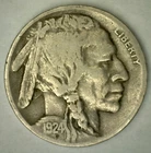 1924 D Buffalo Indian Head Nickel Five Cents US Coin 5c Very Good Condition Coin