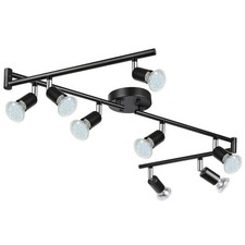 Unicozin LED 8 Light Track Lighting Kit, 54.13'' Black 8 Way 8 Light,