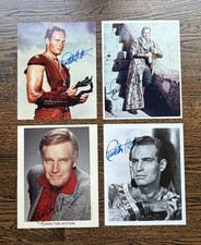 Signed Charlton Heston Secretarial Signed Photos Group Of 4 Pictures