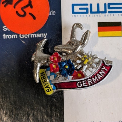 GWS Bavaria Germany Cloisonne Pin Badge Vintage