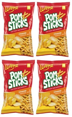 4 LORENZ POMSTICKS Cheese Flavor Potato Chips 85g 3oz