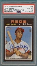 2020 Topps Heritage Tony Perez Real One Autographs #TP PSA 10! POP 2! Reds!