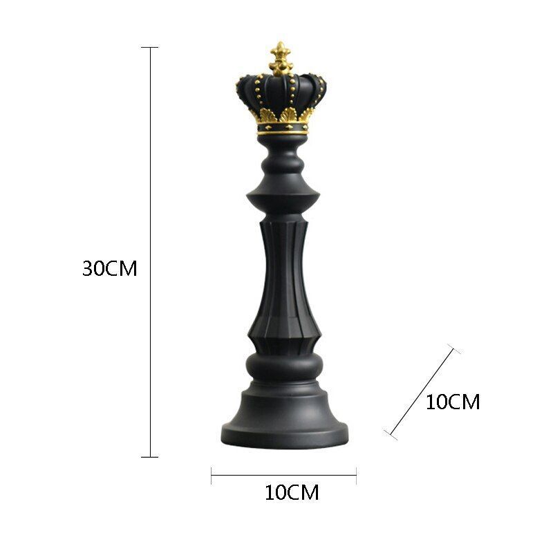  UGPLM 3 Resin Chess Pieces Board Chess Statue Decor