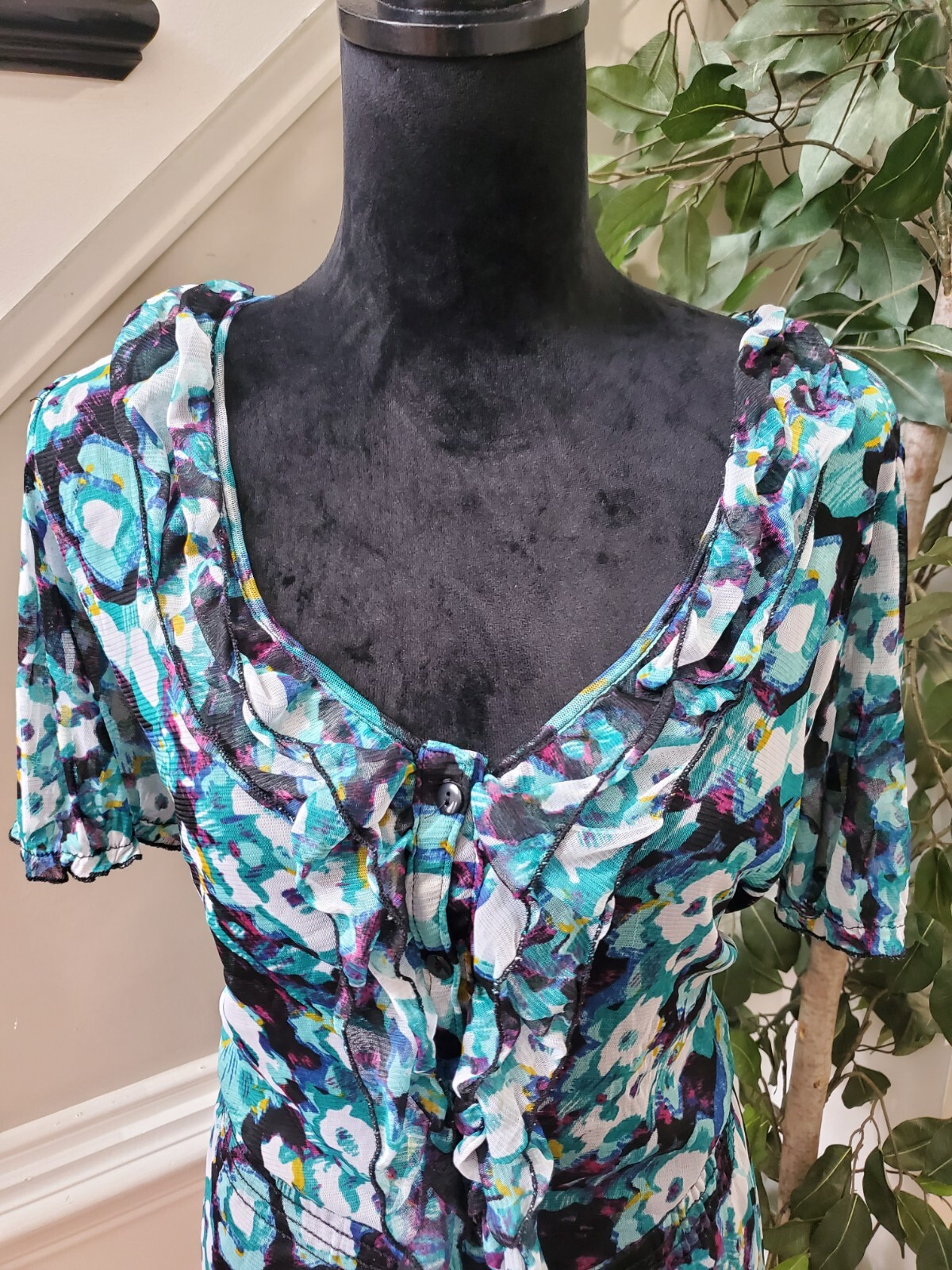 Notations Womens Multicolor 100% Polyester Scoop … - image 5