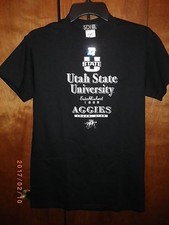 UTAH State University Aggies Logan Campus College T Tee T- Shirt Small Black 