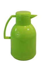  Thermoskanne, Warmhaltekanne, Kaffee-/Teekanne- 1L-Glaseinsatz-lemongreen