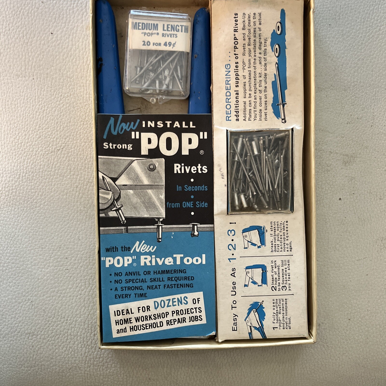 Vintage 1963 USM POP Rivet Tool Rivet Gun Made In USA eBay