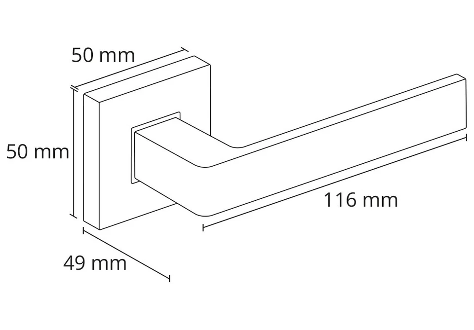 Schwarz Türbeschlag ERGO Türbeschlag; Türgriff Türklinke Drückergarnitur - Bild 4 von 4