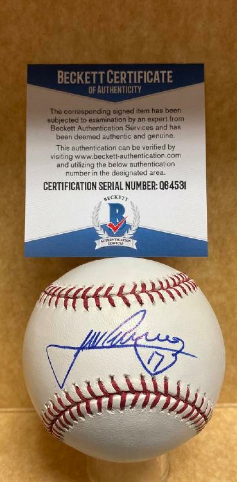 Professional Player Autographed Signed JOSE CONSTANZA ATLANTA BRAVES M.L. BASEBALL BECKETT Q64531 