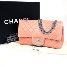 Chanel Timeless - Classic Double Flap Bag Quilted Lambskin Pink Leather Bag