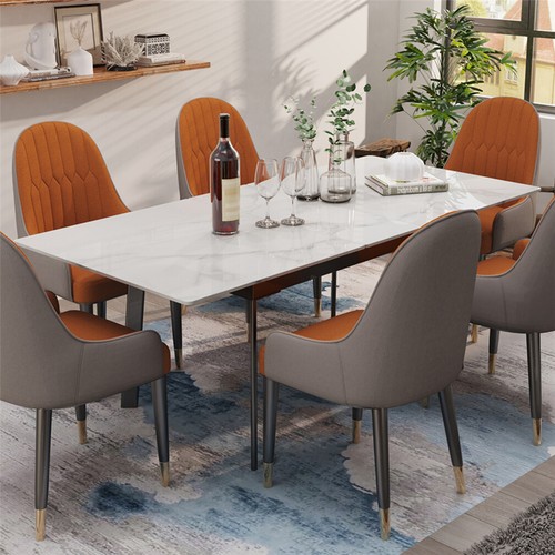 160cm Stone Extendable Dining Table Wedding Party Feast Restaurant Dining Table - Picture 4 of 22