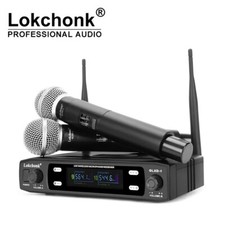 Professional Dual UHF Wireless Microphone System - Long Range DJ karaoke mics