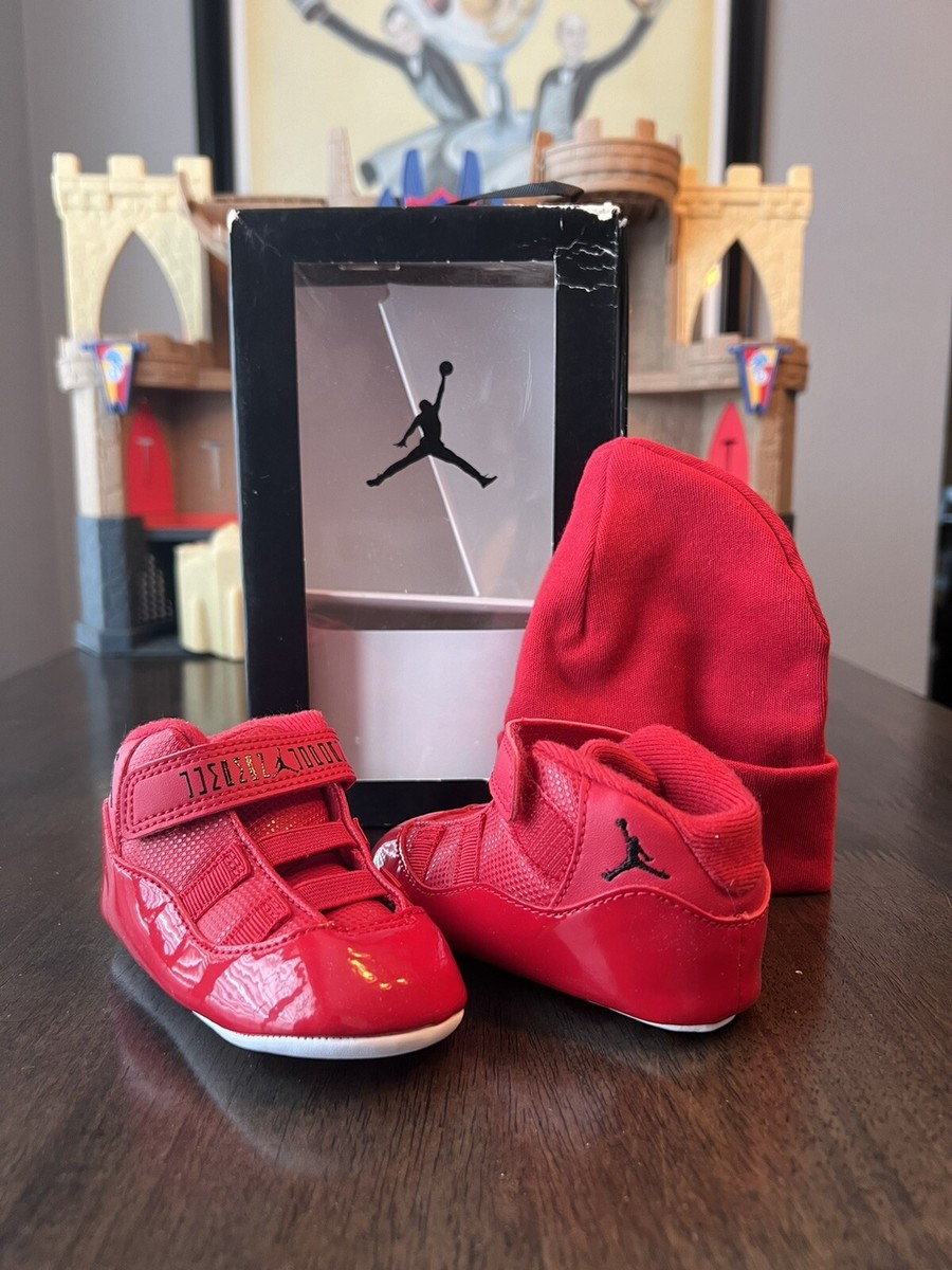 2017 Nike Air Jordan 11 XI Retro Red Win Like 96 TD Baby sz 2c