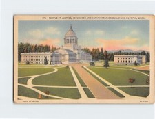 Postal Templo de Justicia Administración de Seguros Edificio Olympia Washington