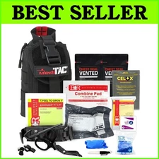 Portable Emergency Trauma IFAK Kit with Hemostatic Granules & Pressure Bandage