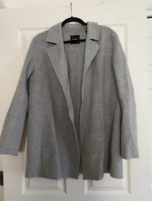 Theory Open Front Double Face Jacket Gray Sz. L