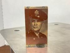 Vintage Copper Printing Block Plate Woodblock Photo Head Shot Portrait Military