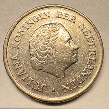 1967 Netherlands 25 Cents - Beautiful Coin - #A-052-B