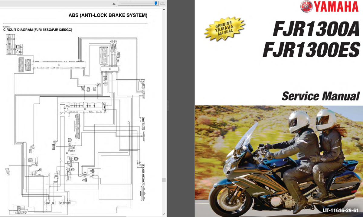 Yamaha FJR1300 (2016-2020) SERVICE , Owner's & Parts Manual CD
