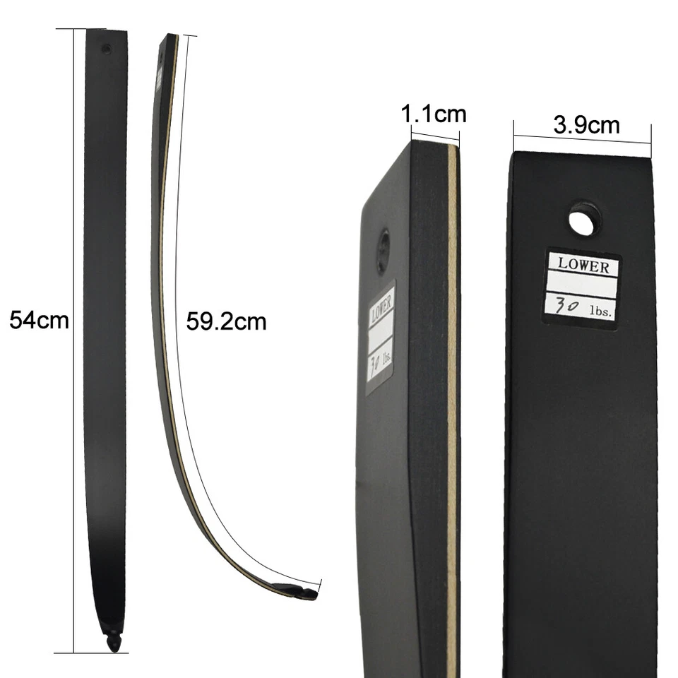 30-50lb 56" Archery Takedown Recurve Bow Set Hunting Arrows Right Hand Adult - Image 4 of 4