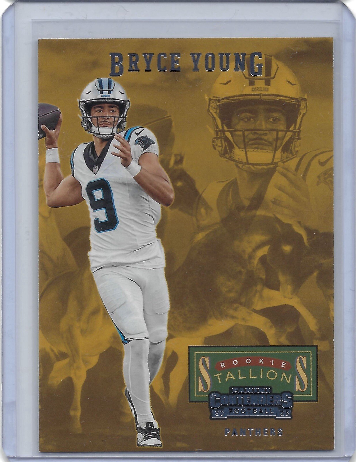 Bryce Young Rookie 2023 Panini Contenders Stallions #3 Carolina Panthers