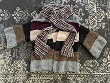 Women's Sublime Knit Cardigan Poncho Sweater Scarf Size M/L