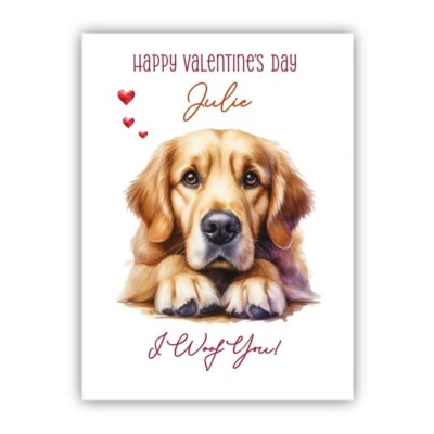 Personalisierte Deutsch Kurzhaar Zeiger Valentinstag Karte. Hundeliebhaberkarte
