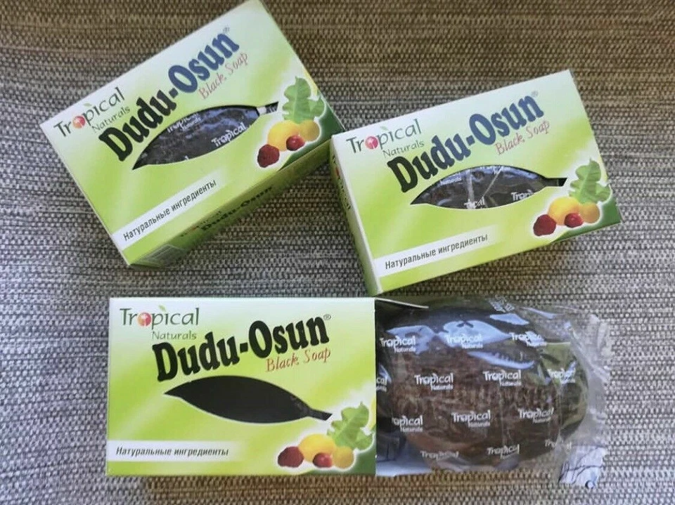 NOVO SABONETE TROPICAL E NATURAL MELHORADO DUDU OSUN AFRICAN BLACK 2-12 BARRAS - Imagem 3 de 4
